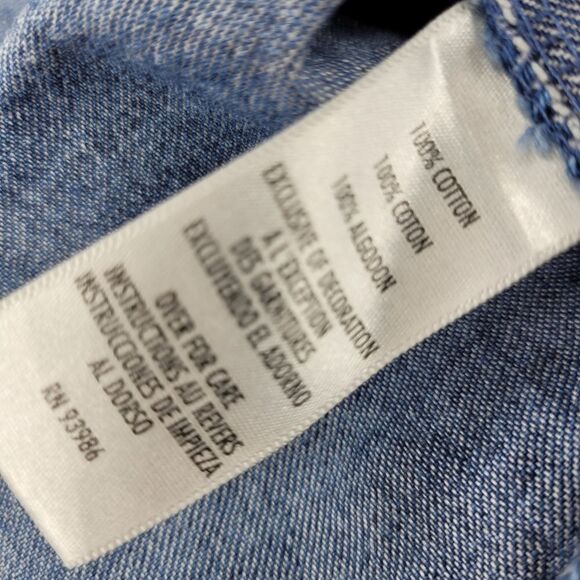 12P VINTAGE Boho CASUAL CORNER FLORAL APPLIQUE FLOWER DENIM JEAN SKIRT 12 PETITE - Picture 9 of 13